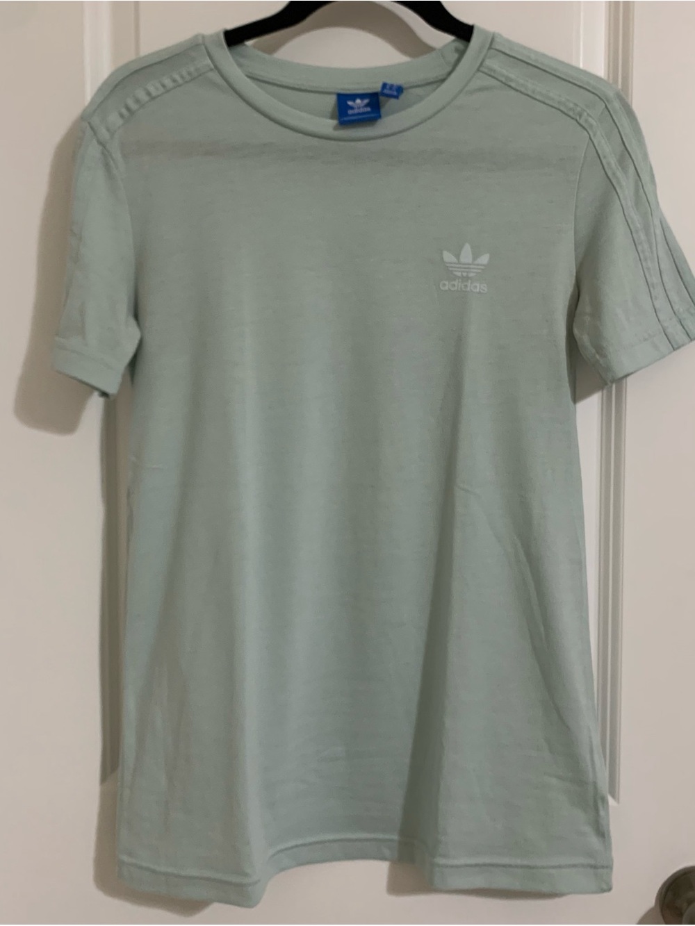 adidas Light Mint Trefoil Short Sleeve Tee, S